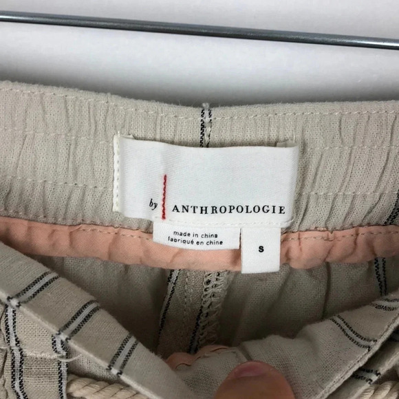 Anthropologie Seashore Striped Linen Tapered Pant Size Small - Picture 5 of 11